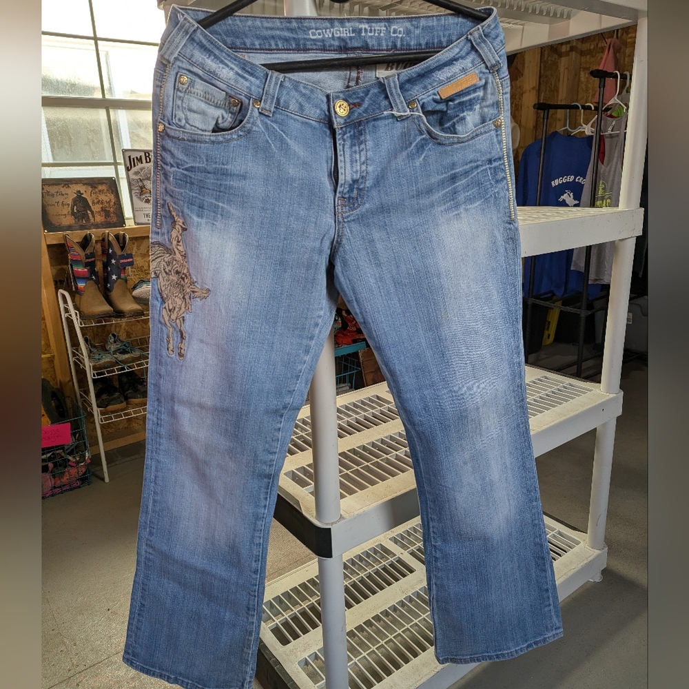 Cowgirl Tuff Women's Boot Cut Jeans - Light Blue